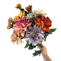Pabrik langsung menjual bunga buatan bunga dahlia dengan berbagai warna untuk pilihan