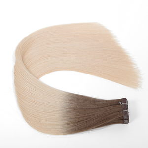 Top europeo di qualità 100g marrone frassino per Ombre biondo platino <span class=keywords><strong>capelli</strong></span> umani grezzi-in extension di colore colorato extension per <span class=keywords><strong>capelli</strong></span> - Product Image 2