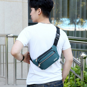 Men's Waist <b>Bag</b> Multiple Compartments Water Resistant Nylon Sport Fanny Pack for Leisure Travel - Product Image 3