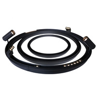 Lampu Sorot LED Magnetik Sirkular 1M Desain Modern 48V DC Aluminium Sistem Pencahayaan Rel Linear Plafon yang Dapat Diredupkan