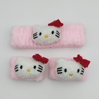 Ensemble de bandeaux et bracelets en peluche douce motif Lion, Tigre, Chat, pour spa, soins de la peau, maquillage et accessoires capillaires, vente en gros