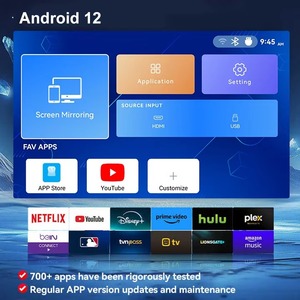 Android portátil 1080P compatible con proyector inteligente <span class=keywords><strong>Mini</strong></span> 1280x720P Home Theater LED lámpara Android 12 Sistema operativo - Product Image 3