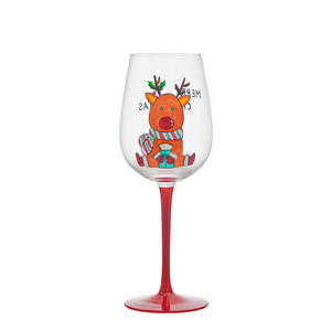 Wholesale Creative Christmas <b>Tree</b> <b>Glass</b> Wine <b>Glasses</b>, Dog Stilt <b>Glasses</b>, Hand-painted <b>Glass</b> Christmas Decoration Wine <b>Glasses</b> - Product Image 4