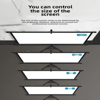 Écran de projection portable extérieur en fibre de verre HD de 100 pouces pour bureau à domicile écran de projection mobile au sol sans perçage