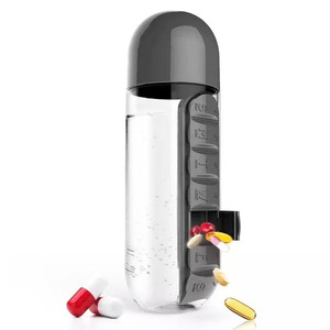 Botella <span class=keywords><strong>de</strong></span> Agua Portátil al por Mayor con Pastillero Desmontable y Práctico Organizador <span class=keywords><strong>de</strong></span> Pastillas para 7 Días, <span class=keywords><strong>Tapa</strong></span> <span class=keywords><strong>de</strong></span> Plástico TOUR - Product Image 3