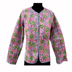 Veste en polaire à fleurs pour femmes, réversible, en coton, manteau court d'hiver pour filles, prix avantageux - Product Image 2