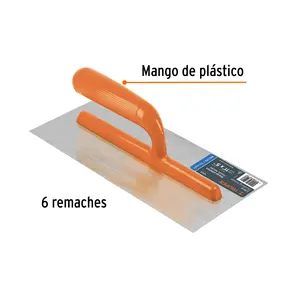 Espátula BOX 6 de 11' con borde recto, 6 remaches, mango de plástico, TRUPER - Product Image 2