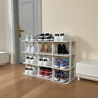 Système de présentation de chaussures modulaire en plastique, étagère empilable contemporaine, étagères à dégagement rapide, technologie pliable pour salon