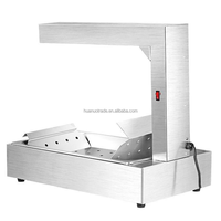 Vitrine chauffante professionnelle en acier inoxydable pour frites et chips avec maintien au chaud pour restaurants de restauration rapide