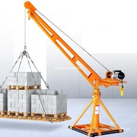 Équipement de levage avec treuil électrique 200kg 300kg 500kg 800kg Mini grue Portable singe ascenseur Mini grue Construction
