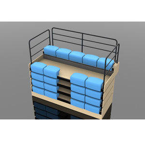 ที่นั่งแบบเคลื่อนย้ายได้สำหรับสนามกีฬาโรงเรียน 750 ที่นั่ง แถวเก้าอี้ - Product Image 1