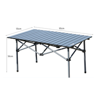 YOUQI Table et chaises pliantes d'extérieur en acier au carbone Table à oeufs en rouleau Pique-nique Camping Table pliante portable Ensemble de chaises