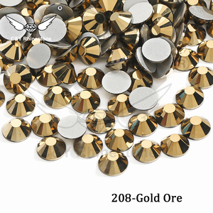 CY <span class=keywords><strong>Y6</strong></span>, venta al por mayor, tamaños mixtos a granel, cristal suelto, diamantes de imitación con parte posterior plana, sin Hotfix para manualidades, prendas, uñas, logotipo con pegamento - Product Image 3