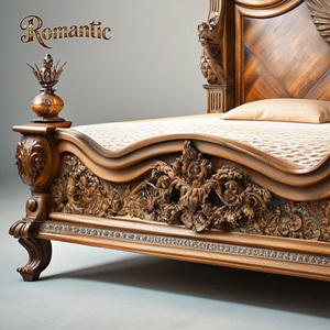 <span class=keywords><strong>Letto</strong></span> <span class=keywords><strong>Matrimoniale</strong></span> di Lusso in Stile Classico Americano, Vendita Calda, Legno Naturale con Venature, Intagliato a Mano, Regolabile e Assemblabile - Product Image 4