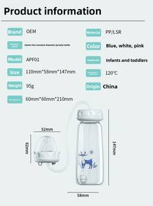 Vente en gros de biberons <span class=keywords><strong>pour</strong></span> <span class=keywords><strong>bébé</strong></span> personnalisés OEM ODM avec logo imprimé, anti-fuite, mains libres, standard, 240 ml, en PP - Product Image 6