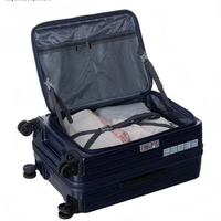 Ensemble de 3 valises rigides à roulettes avec fermeture éclair et serrure, en polycarbonate, design moderne, taille cabine, roues silencieuses