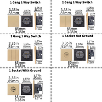 WESA Enchufe de Pared 16A con 1 Tomacorriente, Diseño Moderno de Lujo, Regleta Eléctrica Europea