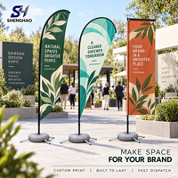 Drapeau à plumes portable écologique personnalisé avec système de levage automatique en fibre de carbone, en polyester, imprimé numériquement, résistant au vent jusqu'à 35 mph