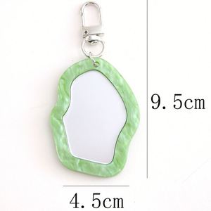 Custom Logo Cute Colorful Mini Acrylic Compact Keychain <b>Small</b> Pocket Makeup <b>Vanity</b> <b>Mirror</b> - Product Image 6