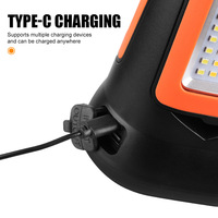 Lampe de travail LED pliable à télécommande avec trépied télescopique de 2,18 m, magnétique, à 3 têtes, rechargeable, pour le camping et les situations d'urgence en extérieur