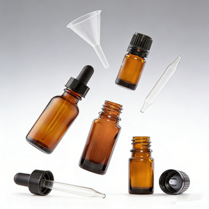 Promoción de Venta a Bajo <span class=keywords><strong>Precio</strong></span>, Gotero de Vidrio Ámbar de 5ml 10ml 15ml 20ml 30ml 50ml 60ml 100ml para <span class=keywords><strong>Suero</strong></span> y Aceite Esencial, Serigrafía - Product Image 3