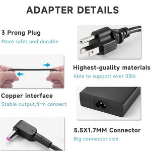 135W 19V 7.1A 5.5x1.7mm อะแดปเตอร์ชาร์จไฟสำหรับ Ace Nitro 5 N18C3เล่นเกม AN515-51 <span class=keywords><strong>AN517</strong></span>-51 <span class=keywords><strong>52</strong></span> 53 54 55 57 45 N18C4 - Product Image 6
