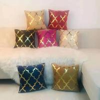 Housse de coussin imprimée dorée, taie d'oreiller de luxe en velours et décoration, nouveauté, 1 pièce, offre spéciale
