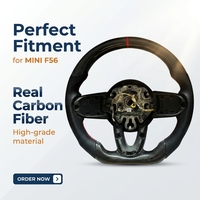 Volant personnalisé en fibre de carbone MINI F56, volant en cuir et fibre de carbone véritable, amélioration du volant