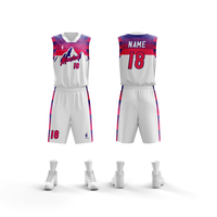 Personnalisation complète, maillot de basket-ball imprimé par sublimation de haute qualité, short respirant, sans manches, double maille, unisexe, adulte, 100%