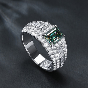 <span class=keywords><strong>Anillo</strong></span> <span class=keywords><strong>de</strong></span> Plata <span class=keywords><strong>de</strong></span> Ley S925 <span class=keywords><strong>con</strong></span> Incrustaciones <span class=keywords><strong>de</strong></span> Diamantes Completas, Corte <span class=keywords><strong>Esmeralda</strong></span>, Moissanita Verde <span class=keywords><strong>de</strong></span> 2 Quilates, para <span class=keywords><strong>Hombre</strong></span>, <span class=keywords><strong>Anillo</strong></span> <span class=keywords><strong>de</strong></span> Boda, Listo para Enviar - Product Image 2