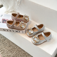 Nouvelles chaussures en cuir véritable imprimé pour filles, vente chaude d'été, chaussures à bride en T, mocassins de princesse