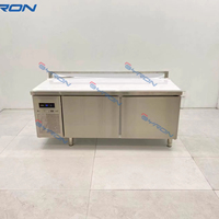 Table de travail commerciale en acier inoxydable avec équipement de réfrigération, réfrigérateur pour bar à salades, congélateur sous comptoir