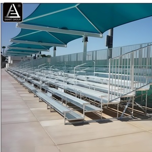 Bancs de tribunes en aluminium résistants aux intempéries pour événements sportifs en plein air, tribunes portables en aluminium avec toit - Product Image 2