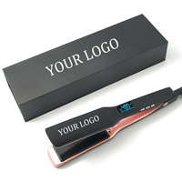Nouvelles Idées de Produits Excellent Fer Plat Professionnel Lisseur Cheveux Nano Titane Écran Lcd Double Tension Pratique