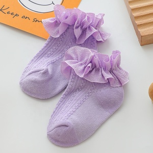 بيع بالجملة جوارب دانتيل مكشكشة للفتيات الصغيرات أطفال حديثي الولادة فستان كشكش جوارب كاحل للفتيات - Product Image 6