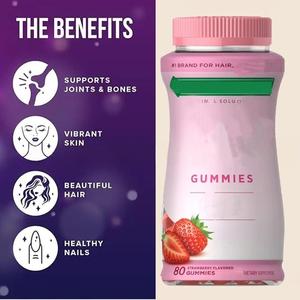 Biotina Crecimiento del cabello Piel Uñas Antienvejecimiento Colágeno Mejorar la vista Adulto Gummy Candy Vitaminas - Product Image 5