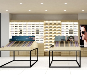 Tùy Chỉnh Quang Học Cửa Hàng Đồ Nội Thất Kính Cửa Hàng Thiết Kế Nội Thất Gỗ Kính Hiển Thị Kệ Kính Đứng Hiển Thị Tủ - Product Image 4