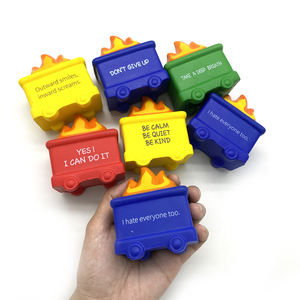 ของเล่นรถบรรทุกขยะลาวาแบบกำหนดเอง ลูกบอลบีบคลายเครียด ของเล่นคลายความเครียด ของขวัญส่งเสริมการขายเกี่ยวกับงานสุขาภิบาล บรรเทาความวิตกกังวล - Product Image 2