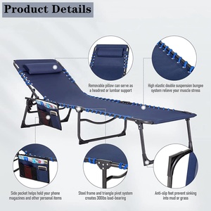 Chaise longue pliante réglable <span class=keywords><strong>lit</strong></span> <span class=keywords><strong>de</strong></span> camping <span class=keywords><strong>plage</strong></span> près <span class=keywords><strong>de</strong></span> la piscine inclinable séchage rapide portable <span class=keywords><strong>ultra</strong></span> <span class=keywords><strong>léger</strong></span> avec dossier à 4 positions - Product Image 5