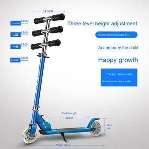 Alliage d'aluminium de scooter de mobilité pour enfants de haute qualité avec trois <span class=keywords><strong>roues</strong></span> en polyuréthane pour une utilisation en extérieur Dropshipping disponible - Product Image 3