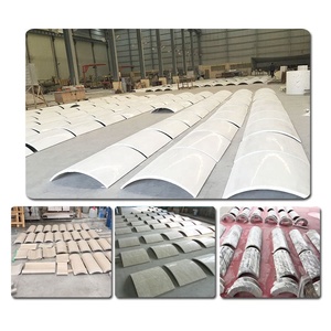 أعمدة خارجية مجوفة من نيوستار لتزيين البوابات، كرانيش كورنثية حجرية - Product Image 2