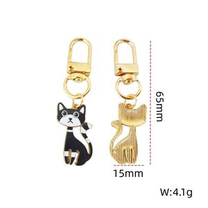 Llavero con colgante de gatito impreso en aleación, modelo Cat-8, para Halloween, comercio transfronterizo, artículos ligeros para bolsos pequeños y pequeños regalos, disponible. - Product Image 6