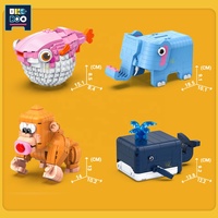 Jouets de construction MOC Tumbler Poisson-globe, boîte de rangement DIY éléphant baleine, modèle créatif en briques, jouet idéal pour enfants