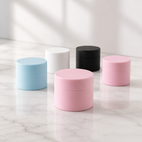 Échantillons Gratuits Cosmétiques Petits Formats 5g-50g – Pot en PP Noir Mat à Bouchon Vissé Large pour Poudre Libre, Crème Contour des Yeux, Soins de la Peau, Lait Corporel
