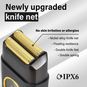 KooFex Rasoir professionnel à moteur vectoriel Filet d'aluminium à <span class=keywords><strong>triple</strong></span> lame haute vitesse avec base de chargement à affichage numérique - Product Image 4