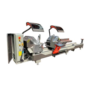 Scie à double tête CNC YBKE 380V 6KW pour fenêtres et portes en aluminium, haute précision, longueur de coupe 370-4200mm - Product Image 1
