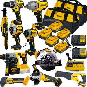 10-teiliges Werkzeugset mit 5 Akkus, 2 Ladegeräten, 2 Taschen, Universelles 20V Lithium-Ionen-Akku Kabelloses Schraubenschlüssel- und Säge-Set - Product Image 1