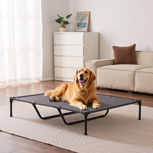 Elevated <strong>Dog</strong> Bed for Large <strong>Dogs</strong> Portable Raised <strong>Dog</strong> <strong>Cot</strong> Steel Frame Breathable Textilene Mesh Fabric Removable Washable Spacious - Product Image 1