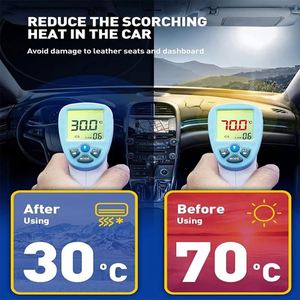 Yy74 ผ้าคลุมบังแดดหน้ารถแบบพับได้ พิมพ์ลายตามสั่ง คุณภาพดี ผลิตจากโพลีเอสเตอร์ ป้องกันรังสียูวี พร้อมแผ่นบับเบิ้ล ราคาประหยัด แบบวงกลมคู่ - Product Image 3