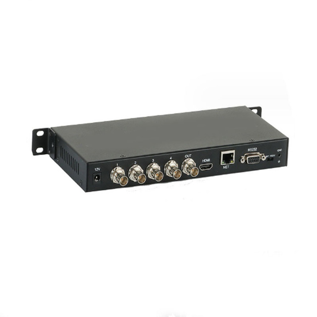 1080P 4 in 1 Out SDI Splitter  SD-SDI, HD-SDI, 3G-SDI 4X1 SDI Splitter with IP and Remote Controller